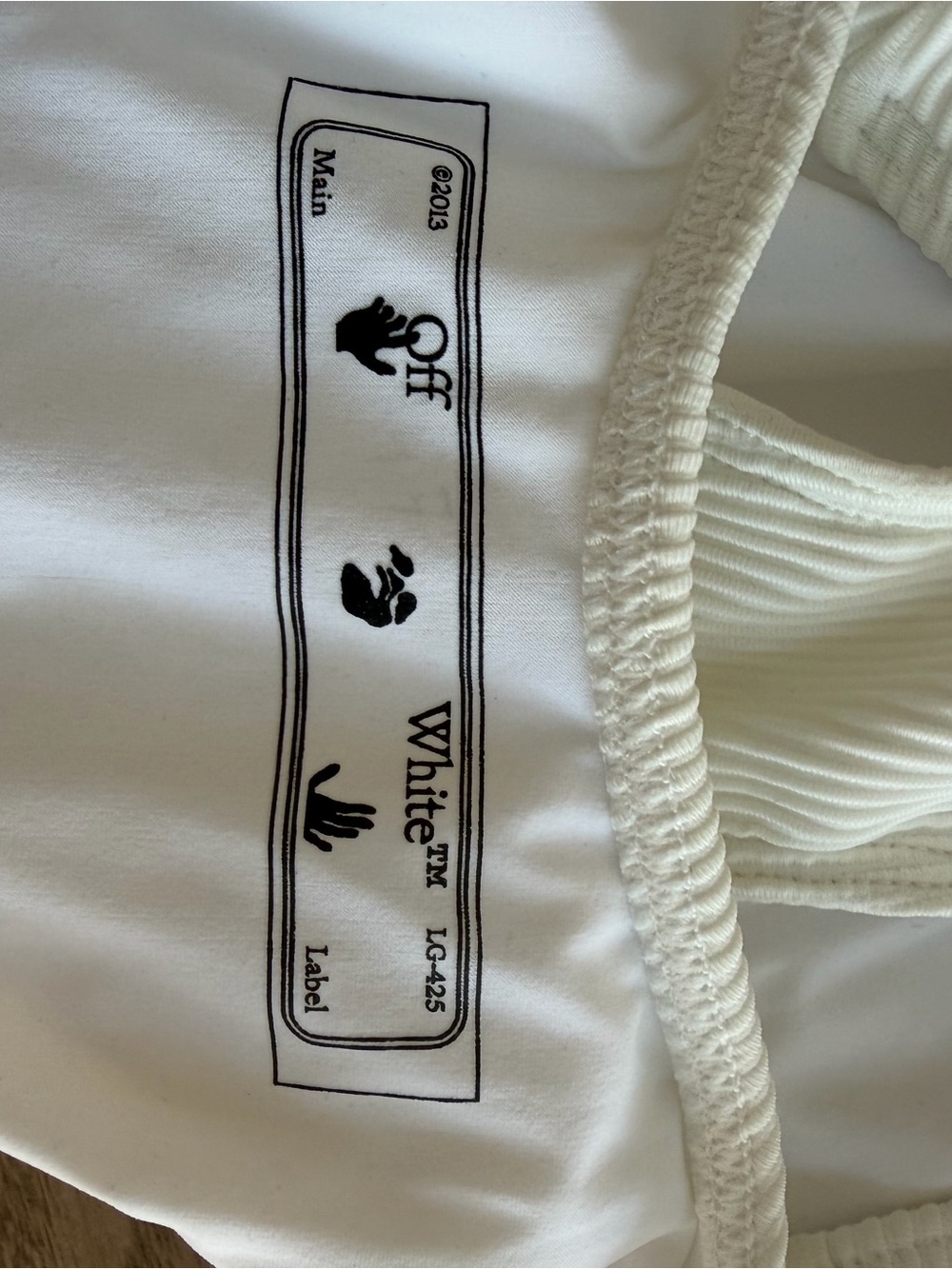 Off-White White Ribbed Halter Large - Picture 6 of 6